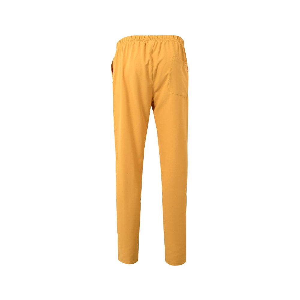 VL FREYR promotional workwear garment in yellow (detail view) with custom logo branding