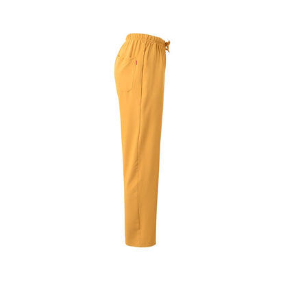 VL FREYR promotional workwear garment in yellow (detail view) with custom logo branding