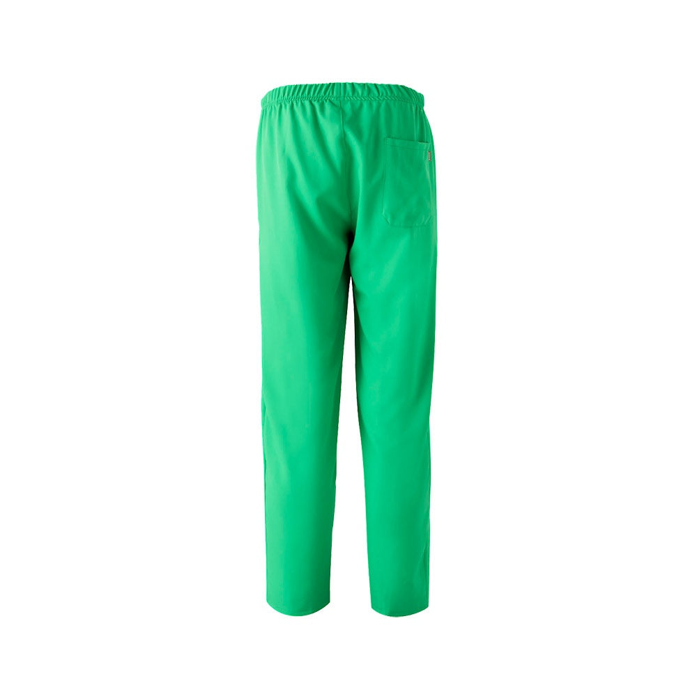 VL FREYR promotional workwear garment in green (detail view) with custom logo branding