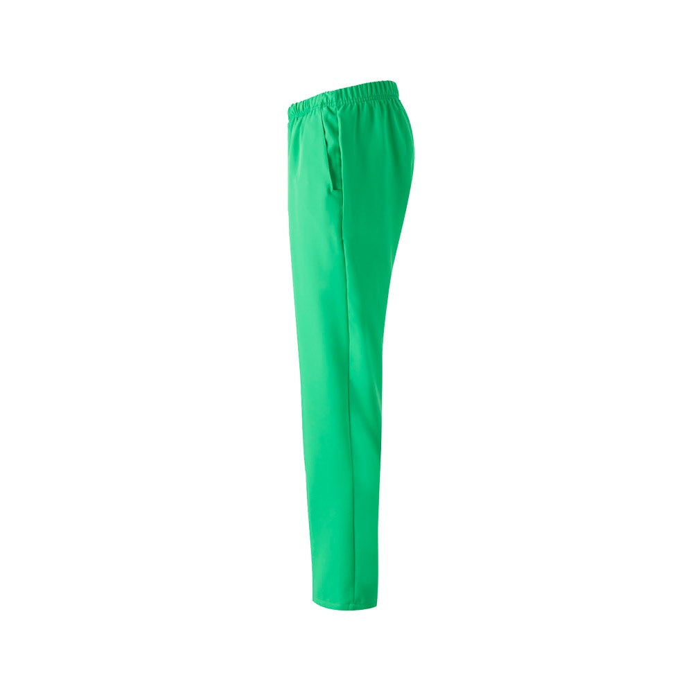 VL FREYR promotional workwear garment in green (detail view) with custom logo branding