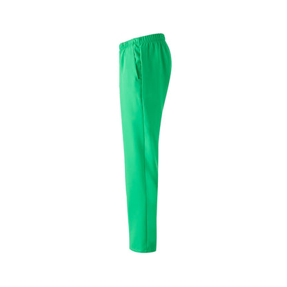 VL FREYR promotional workwear garment in green (detail view) with custom logo branding