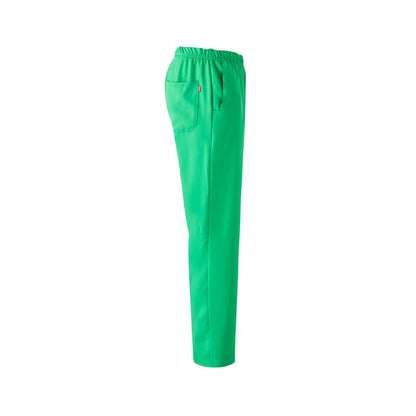 VL FREYR promotional workwear garment in green (detail view) with custom logo branding