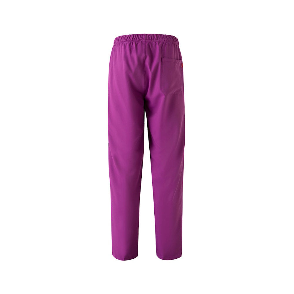 VL FREYR promotional workwear garment in dark pink (detail view) with custom logo branding