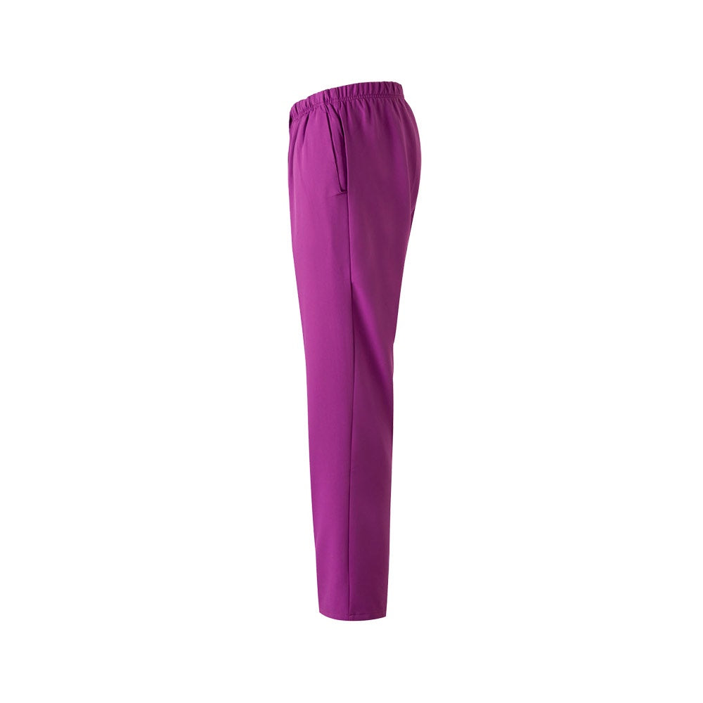 VL FREYR promotional workwear garment in dark pink (detail view) with custom logo branding
