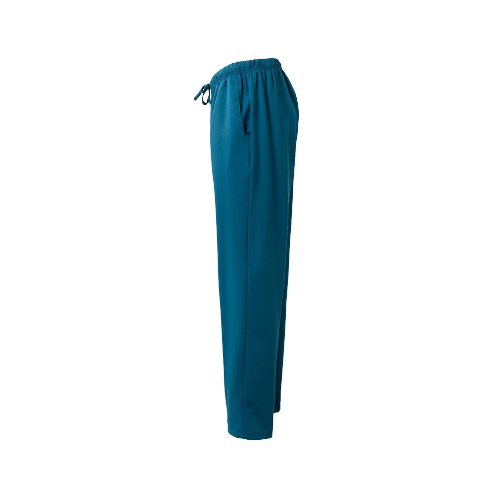 VL FREYR promotional workwear garment in petrol blue (detail view) with custom logo branding