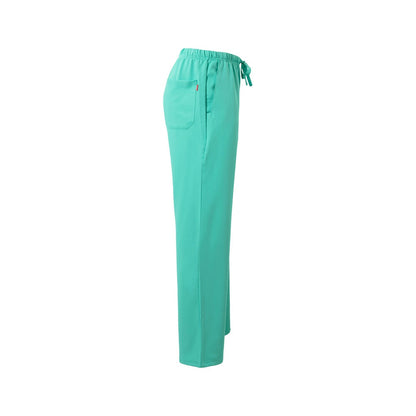 VL FREYR promotional workwear garment in mint green (detail view) with custom logo branding