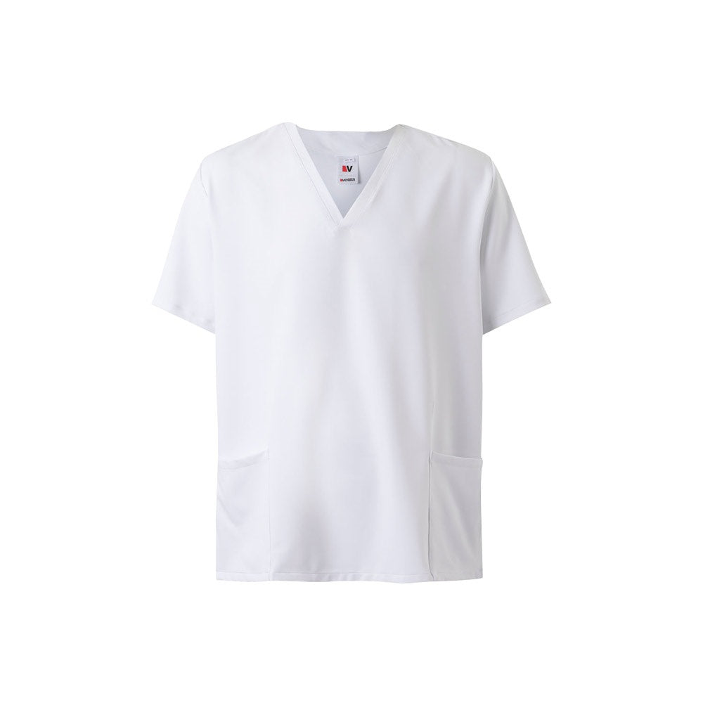 VL FLORA promotional workwear garment in white with custom logo branding