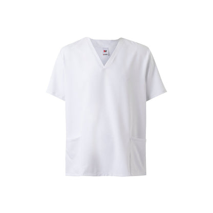 VL FLORA promotional workwear garment in white with custom logo branding