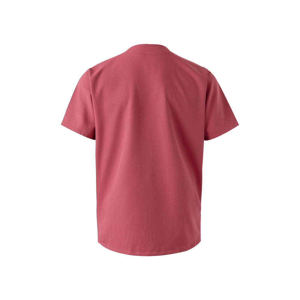 VL FLORA promotional workwear garment in pastel pink (detail view) with custom logo branding