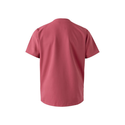 VL FLORA promotional workwear garment in pastel pink (detail view) with custom logo branding