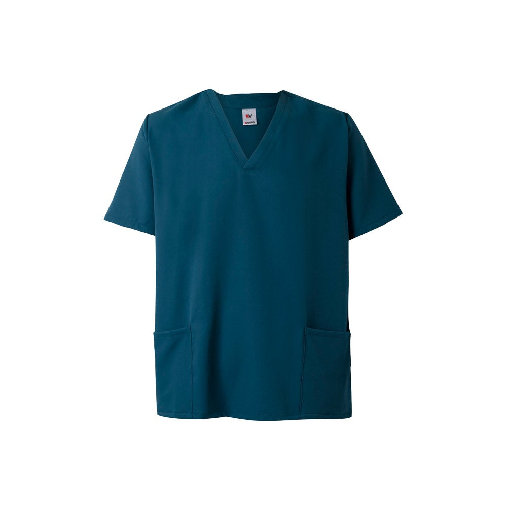 VL FLORA promotional workwear garment in petrol blue with custom logo branding