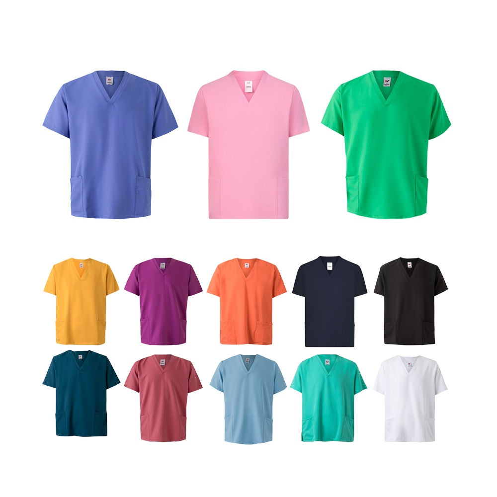 VL FLORA promotional workwear garment (complete set view) with custom logo branding
