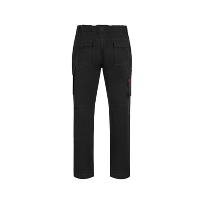 VL NYMPHS promotional workwear garment in black (detail view) with custom logo branding