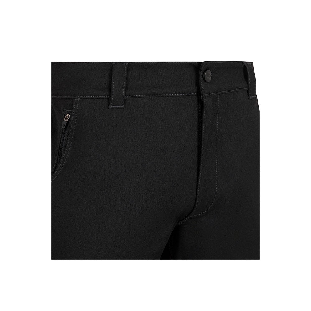 VL NYMPHS promotional workwear garment in black (detail view) with custom logo branding