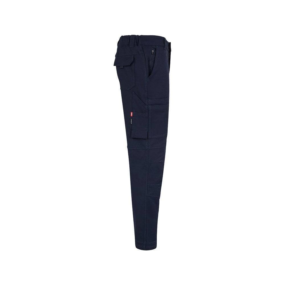 VL NYMPHS promotional workwear garment in navy blue (detail view) with custom logo branding