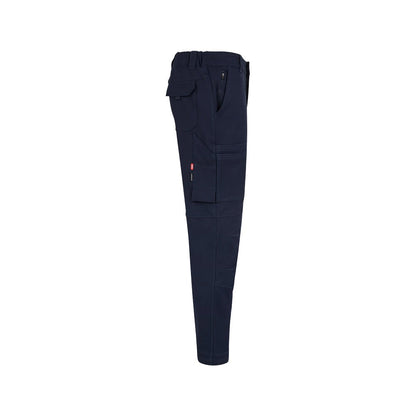 VL NYMPHS promotional workwear garment in navy blue (detail view) with custom logo branding