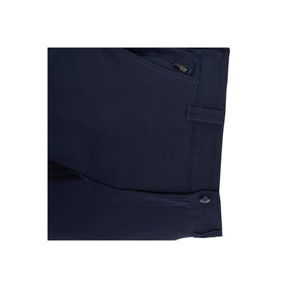 VL NYMPHS promotional workwear garment in navy blue (detail view) with custom logo branding