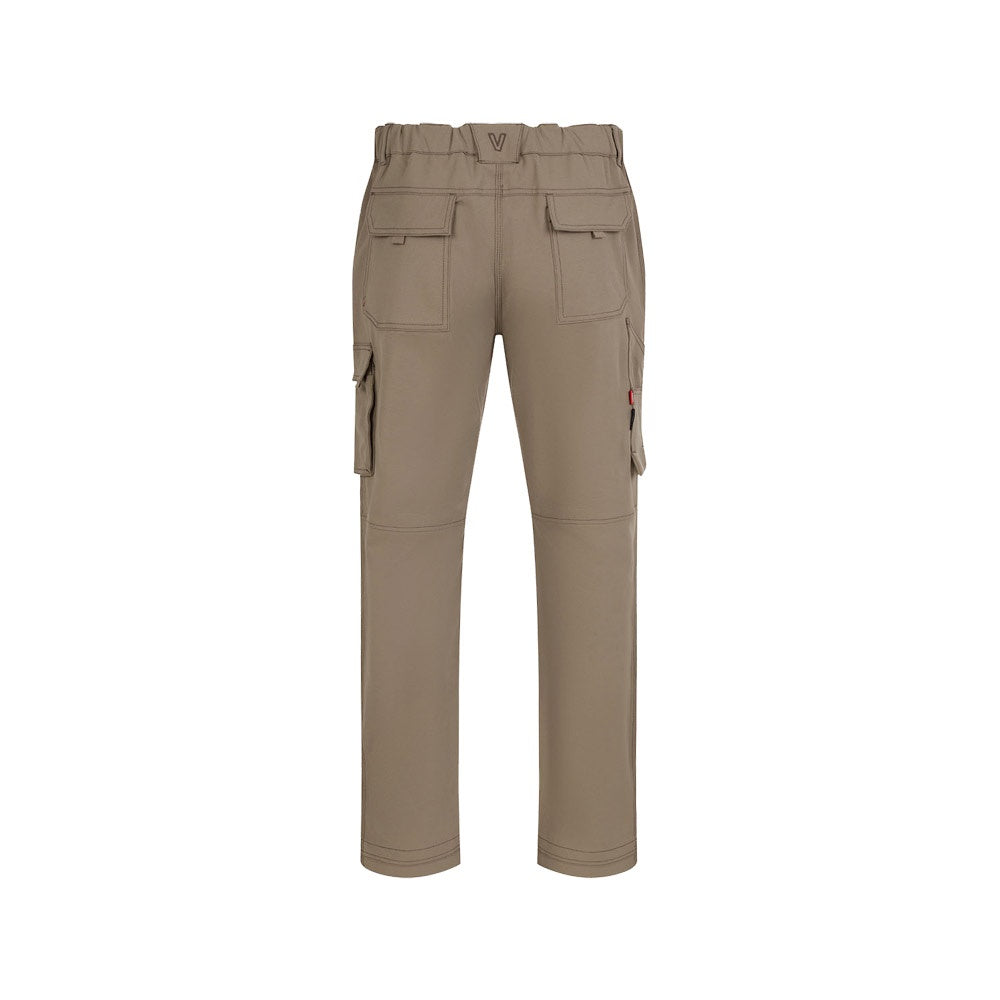 VL NYMPHS promotional workwear garment in light natural (detail view) with custom logo branding