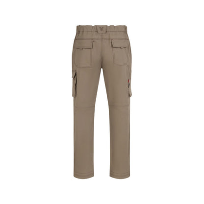 VL NYMPHS promotional workwear garment in light natural (detail view) with custom logo branding