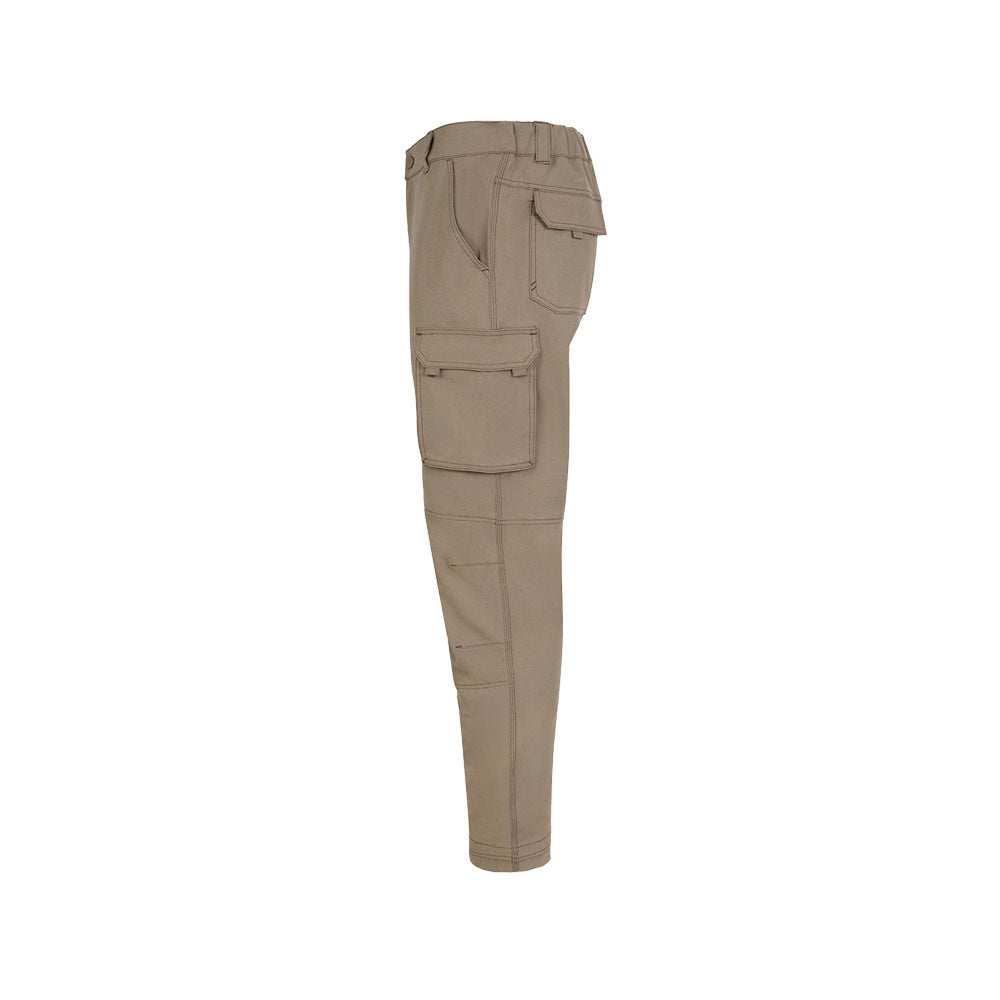 VL NYMPHS promotional workwear garment in light natural (detail view) with custom logo branding