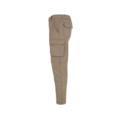 VL NYMPHS promotional workwear garment in light natural (detail view) with custom logo branding