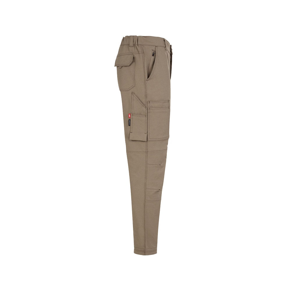VL NYMPHS promotional workwear garment in light natural (detail view) with custom logo branding