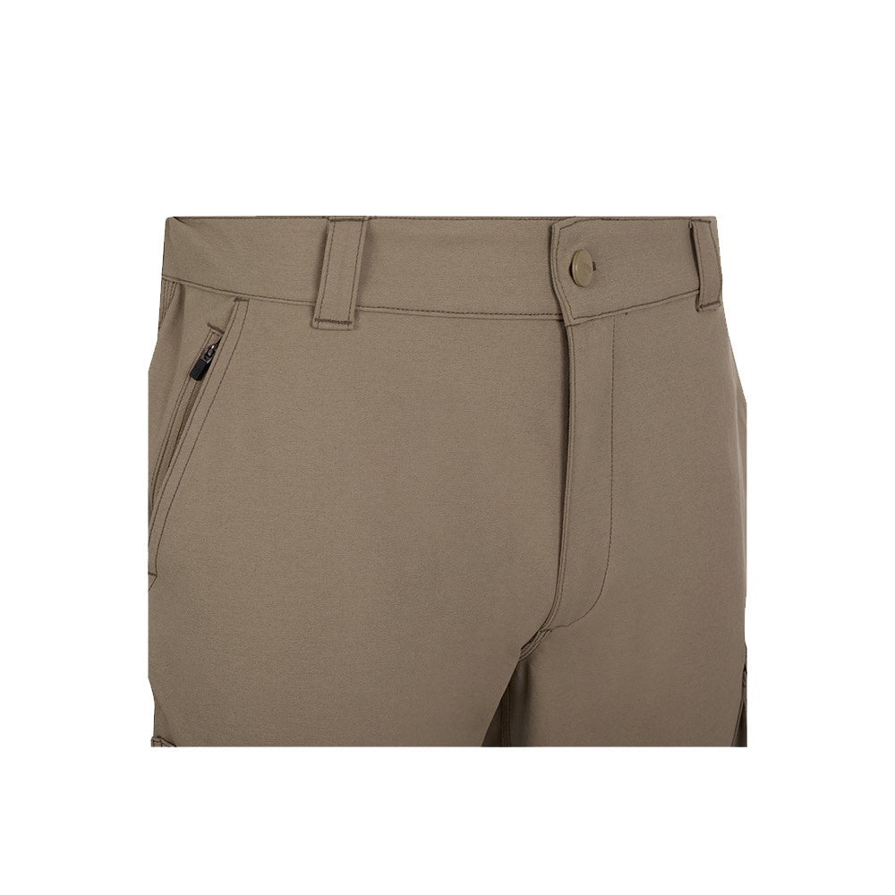 VL NYMPHS promotional workwear garment in light natural (detail view) with custom logo branding