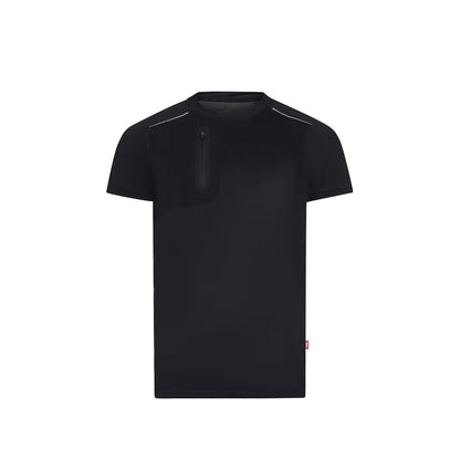 VL RHEA promotional t-shirt in black with custom logo branding