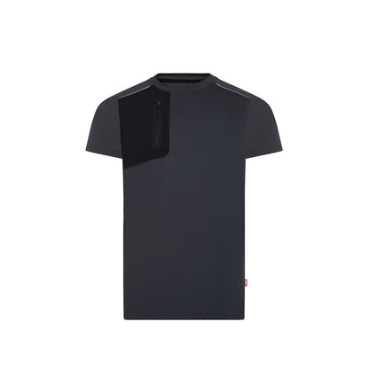 VL RHEA promotional t-shirt in grey with custom logo branding