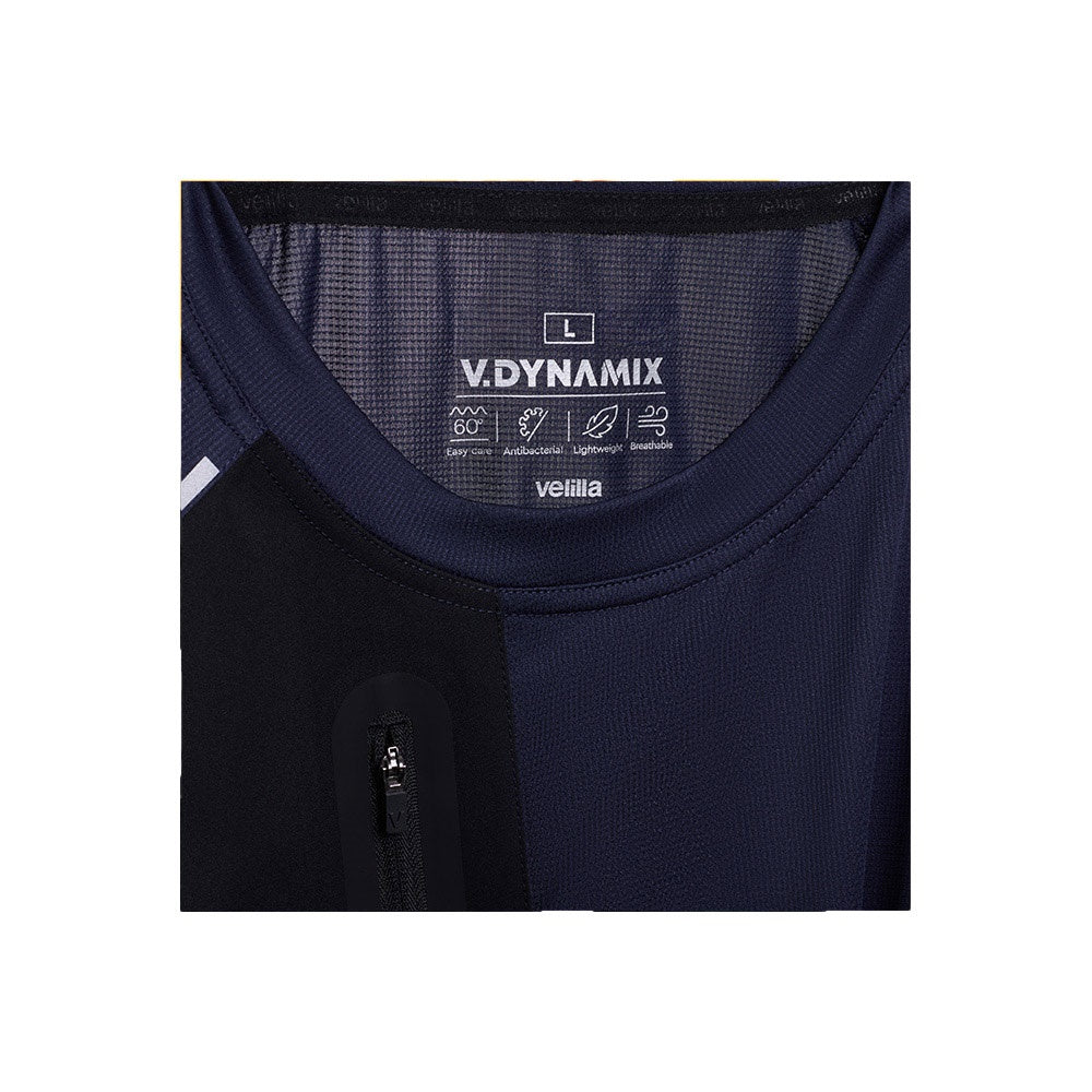 VL RHEA promotional t-shirt in navy blue with custom logo branding