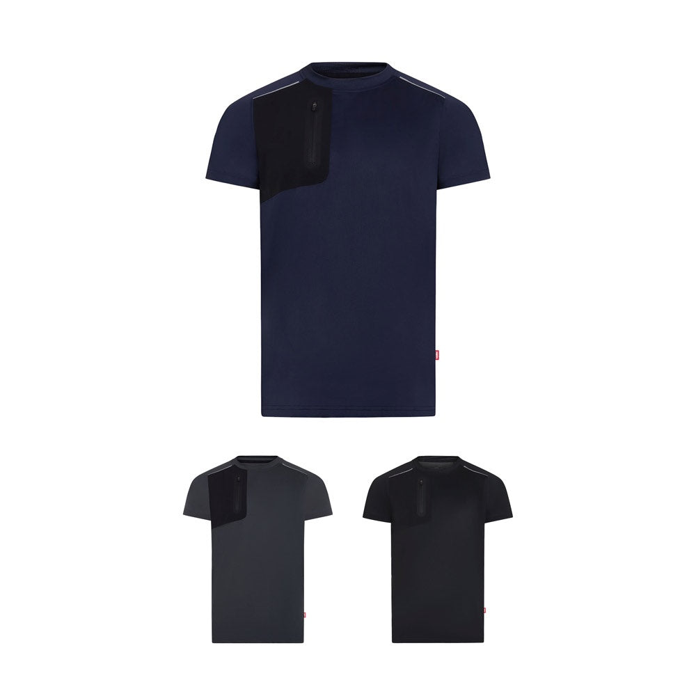 VL RHEA promotional t-shirt (complete set view) with custom logo branding