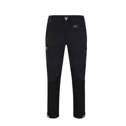 VL SELENE promotional workwear garment in black (detail view) with custom logo branding