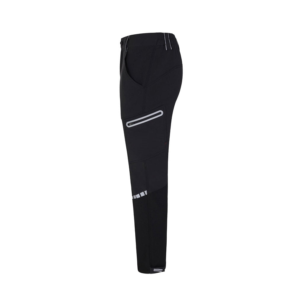 VL SELENE promotional workwear garment in black (detail view) with custom logo branding