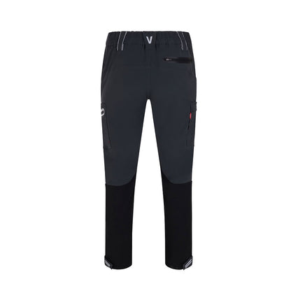 VL SELENE promotional workwear garment in grey (detail view) with custom logo branding