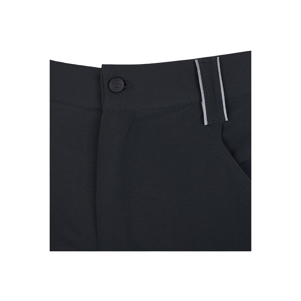 VL SELENE promotional workwear garment in grey (detail view) with custom logo branding