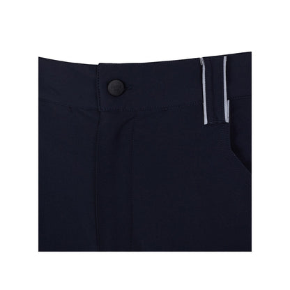 VL SELENE promotional workwear garment in navy blue (detail view) with custom logo branding