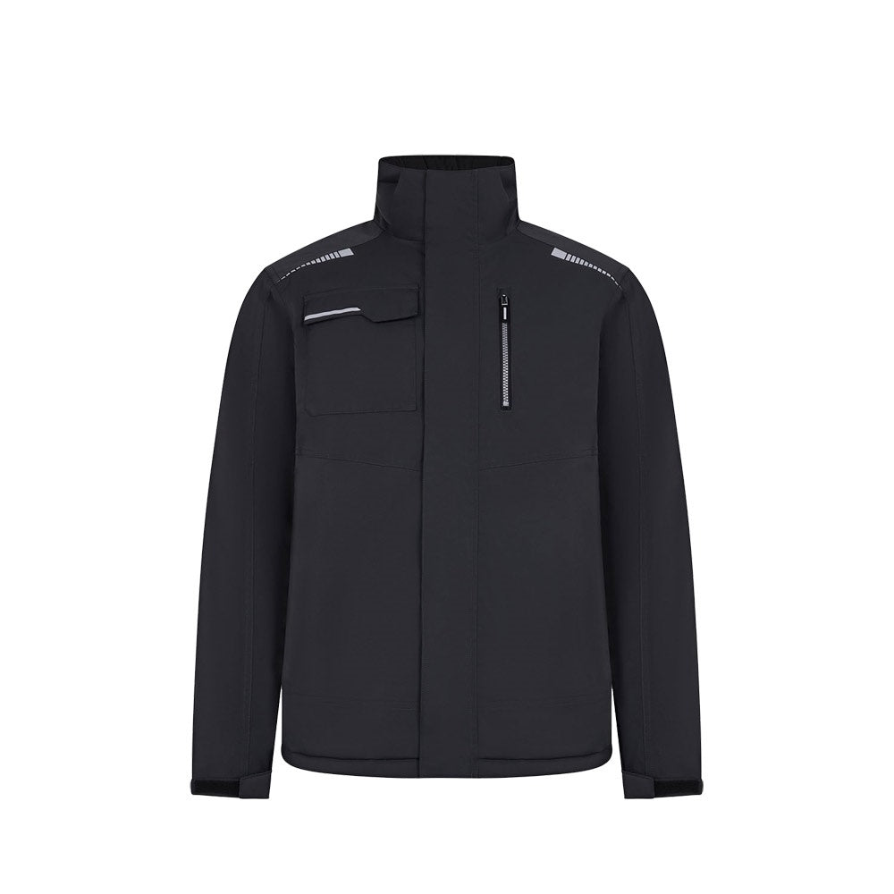 VL NYX promotional jacket in grey with custom logo branding