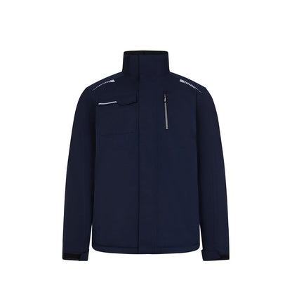 VL NYX promotional jacket in navy blue with custom logo branding
