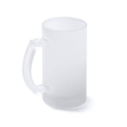 Stamina ADAYA Frosted borosilicate glass jar in transparent - promotional merchandise printed with your company logo