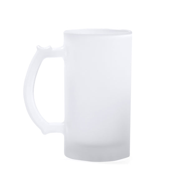 Stamina ADAYA Frosted borosilicate glass jar in transparent - promotional merchandise printed with your company logo