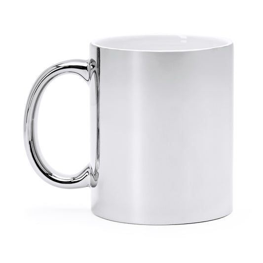 Stamina ZALA 350ml ceramic mug 350 ml in silver - promotional merchandise printed with your company logo