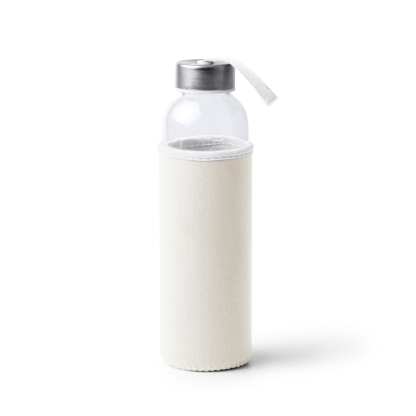 Stamina CAMU Glass bottle 500 ml in white - promotional merchandise printed with your company logo