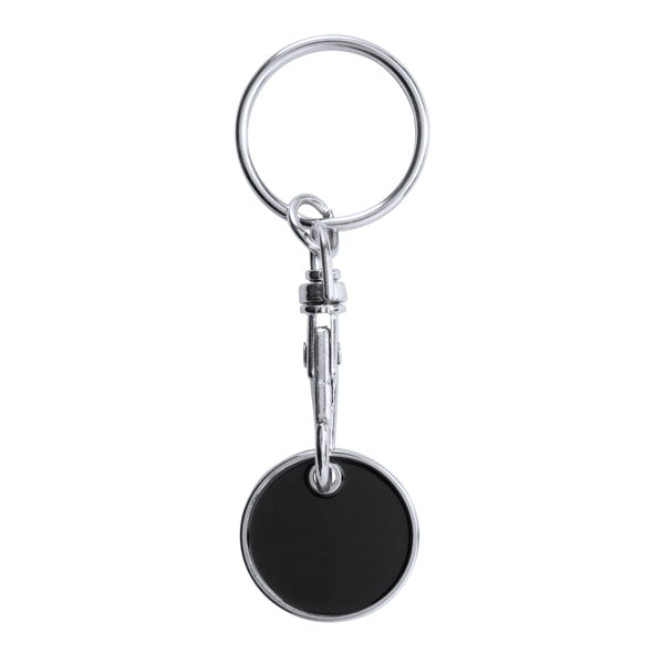 Stamina TONIC Metal and enamel keyring in black - promotional merchandise printed with your company logo