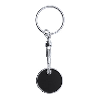Stamina TONIC Metal and enamel keyring in black - promotional merchandise printed with your company logo