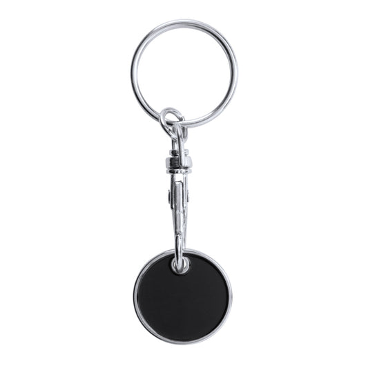 Stamina TONIC Metal and enamel keyring in black - promotional merchandise printed with your company logo