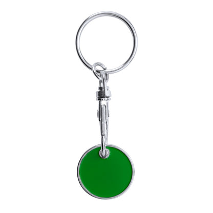 Stamina TONIC Metal and enamel keyring in fern green - promotional merchandise printed with your company logo