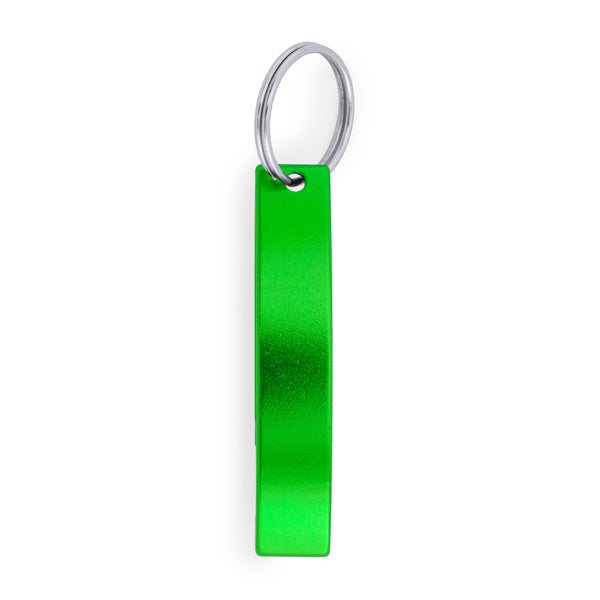 Stamina SPARKLING Aluminium opener keyring in fern green - promotional merchandise printed with your company logo