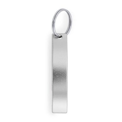 Stamina SPARKLING Aluminium opener keyring in silver - promotional merchandise printed with your company logo