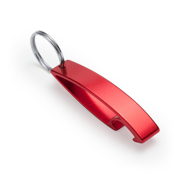 Stamina SPARKLING Aluminium opener keyring in black - promotional merchandise printed with your company logo