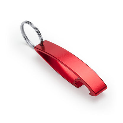 Stamina SPARKLING Aluminium opener keyring in black - promotional merchandise printed with your company logo